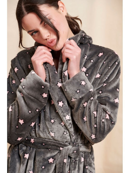 Jeannette Lingerie Winter Damen Robe Gray