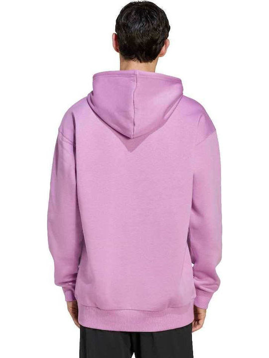 adidas Φούτερ Purple με Κουκούλα