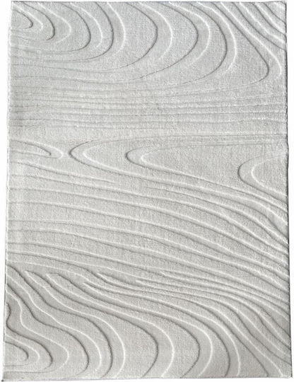 Heinner Wave Правоъгълен Килим Екрю 200x300cm