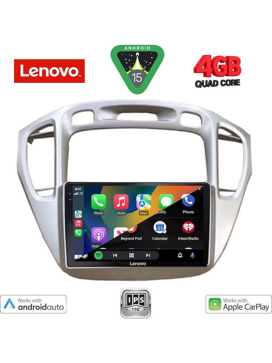 Lenovo Car Audio System for Toyota Highlander 2002-2009 (Bluetooth/USB/AUX/WiFi/GPS/Apple-Carplay/Android-Auto) with Touch Screen 9"