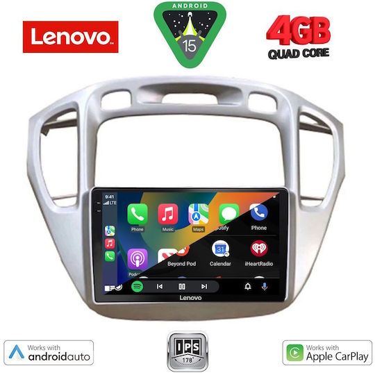 Lenovo Car Audio System for Toyota Highlander 2002-2009 (Bluetooth/USB/AUX/WiFi/GPS/Apple-Carplay/Android-Auto) with Touch Screen 9"