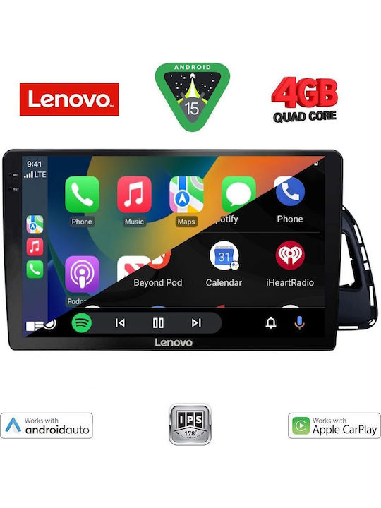 Lenovo Car Audio System for Audi Q5 2010-2018 (Bluetooth/USB/AUX/WiFi/GPS/Apple-Carplay/Android-Auto) with Touch Screen 10"