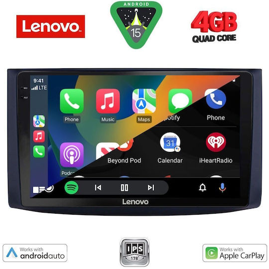 Lenovo Ηχοσύστημα Αυτοκινήτου για Chevrolet Aveo 2006-2010 (Bluetooth/USB/AUX/WiFi/GPS/Apple-Carplay/Android-Auto) με Οθόνη Αφής 9"