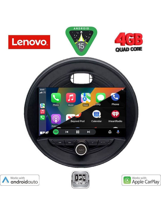 Lenovo Auto-Audiosystem für Mini Kooper / Clubman / Straßenkreuzer / Landsmann 2014-2019 (Bluetooth/USB/AUX/WiFi/GPS/Apple-Carplay/Android-Auto) mit Touchscreen 9"