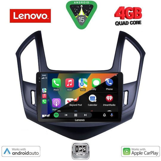 Lenovo Ηχοσύστημα Αυτοκινήτου για Chevrolet Cruze 2013-2015 (Bluetooth/USB/AUX/WiFi/GPS/Apple-Carplay/Android-Auto) με Οθόνη Αφής 9"