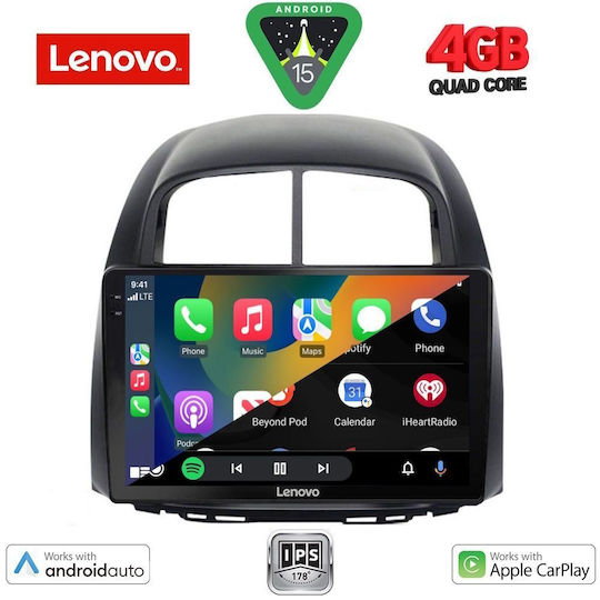 Lenovo Car Audio System for Daihatsu Sirion 2006-2012 (Bluetooth/USB/AUX/WiFi/GPS/Apple-Carplay/Android-Auto) with Touch Screen 10"