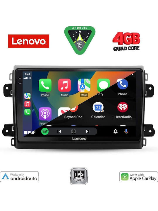 Lenovo Car Audio System for Fiat Ducato 2021 (Bluetooth/USB/AUX/WiFi/GPS/Apple-Carplay/Android-Auto) with Touch Screen 9"