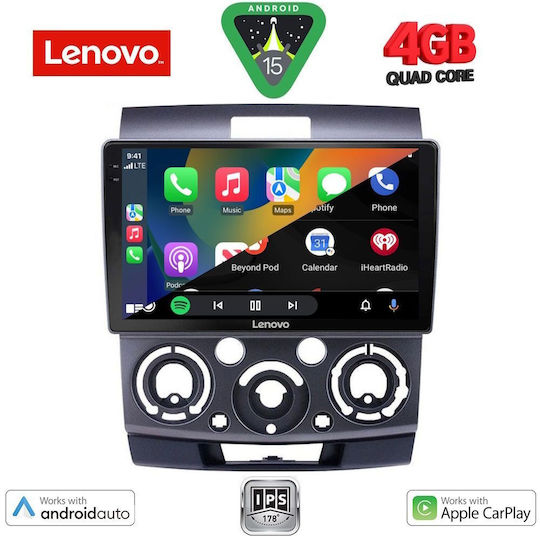 Lenovo Car Audio System for Ford Ranger Mazda BT-50 2006-2011 (Bluetooth/USB/AUX/WiFi/GPS/Apple-Carplay/Android-Auto) with Touch Screen 9"