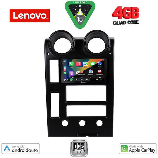 Lenovo Car Audio System Hummer H2 2001-2007 (Bluetooth/USB/AUX/WiFi/GPS/Apple-Carplay/Android-Auto) with Touch Screen 9"