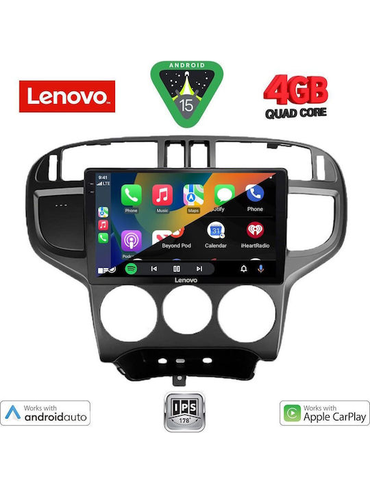 Lenovo Car Audio System for Hyundai Matrix 2001-2010 (Bluetooth/USB/AUX/WiFi/GPS/Apple-Carplay/Android-Auto) with Touch Screen 9"