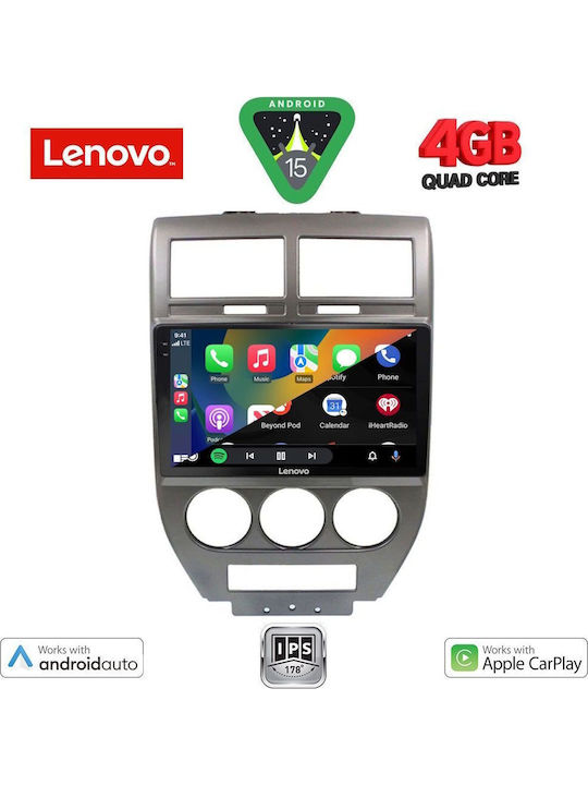 Lenovo Car Audio System for Jeep Compass / Patriot 2007-2016 (Bluetooth/USB/AUX/WiFi/GPS/Apple-Carplay/Android-Auto) with Touch Screen 10"