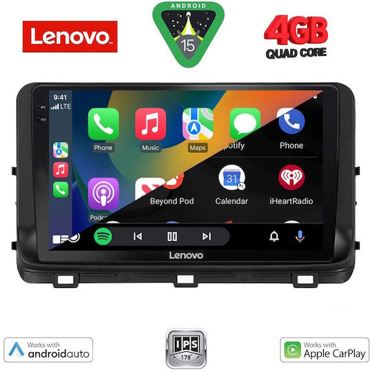 Lenovo Car Audio System for Kia Ceed / XCeed 2018-2022 (Bluetooth/USB/AUX/WiFi/GPS/Apple-Carplay/Android-Auto) with Touch Screen 10"