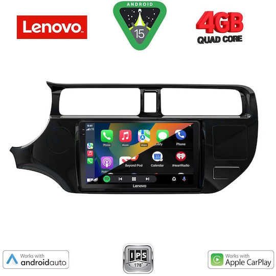 Lenovo Ηχοσύστημα Αυτοκινήτου για Kia Rio 2012-2015 (Bluetooth/USB/AUX/WiFi/GPS/Apple-Carplay/Android-Auto) με Οθόνη Αφής 9"