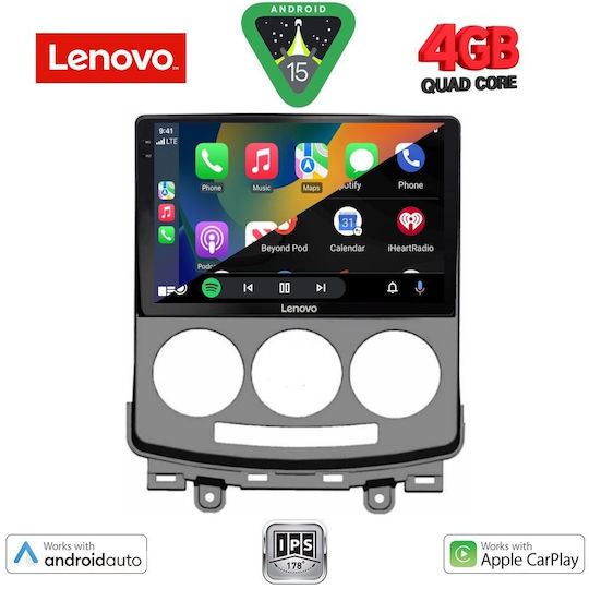 Lenovo Car Audio System for Mazda 5 2004-2010 (Bluetooth/USB/AUX/WiFi/GPS/Apple-Carplay/Android-Auto) with Touch Screen 9"