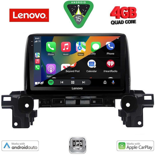 Lenovo Auto-Audiosystem für Mazda CX-5 2017 (Bluetooth/USB/AUX/WiFi/GPS/Apple-Carplay/Android-Auto) mit Touchscreen 9"