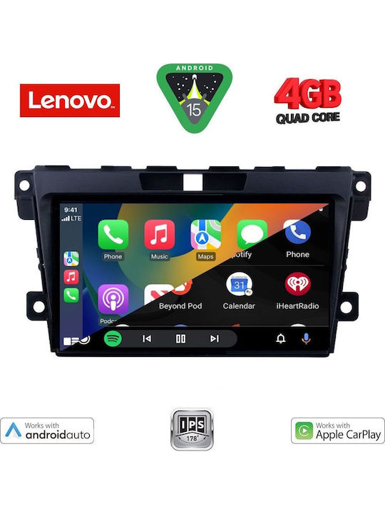 Lenovo Car Audio System for Mazda CX-7 2006-2012 (Bluetooth/USB/AUX/WiFi/GPS/Apple-Carplay/Android-Auto) with Touch Screen 9"