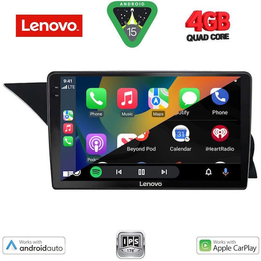 Lenovo Car Audio System for Mercedes-Benz GLK 2008-2012 (Bluetooth/USB/AUX/WiFi/GPS/Apple-Carplay/Android-Auto) with Touch Screen 9"