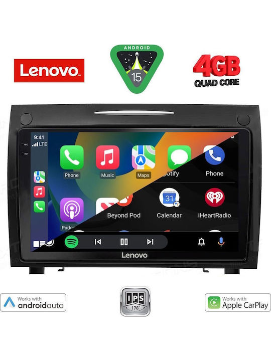 Lenovo Car Audio System for Mercedes-Benz SLK 2004-2010 (Bluetooth/USB/AUX/WiFi/GPS/Apple-Carplay/Android-Auto) with Touch Screen 9"