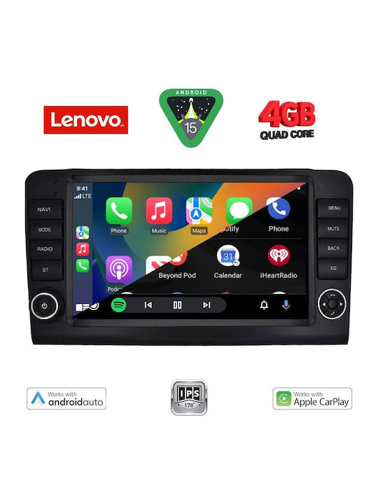 Lenovo Car Audio System for Mercedes-Benz ML / GL Class 2005-2011 (Bluetooth/USB/AUX/WiFi/GPS/Apple-Carplay/Android-Auto) with Touch Screen 9"