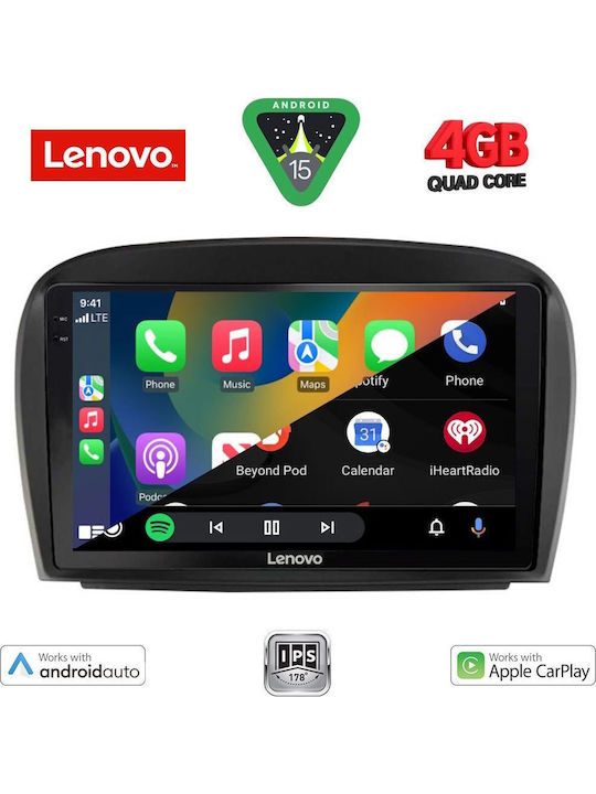 Lenovo Car Audio System for Mercedes-Benz SL 2006-2012 (Bluetooth/USB/AUX/WiFi/GPS/Apple-Carplay/Android-Auto) with Touch Screen 9"