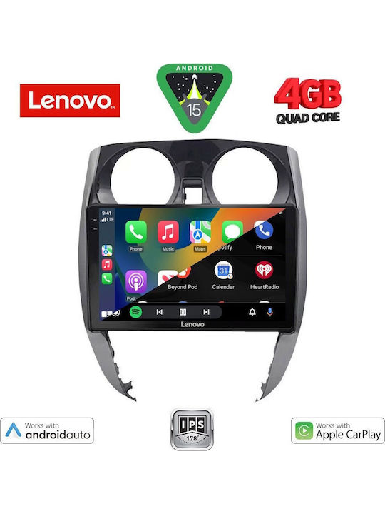 Lenovo Car Audio System for Nissan Note 2012 (Bluetooth/USB/AUX/WiFi/GPS/Apple-Carplay/Android-Auto) with Touch Screen 10"