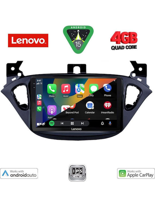 Lenovo Car Audio System for Opel Adam / Corsa 2014-2021 (Bluetooth/USB/AUX/WiFi/GPS/Apple-Carplay/Android-Auto) with Touch Screen 9"