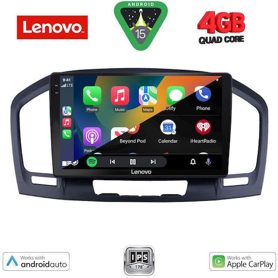 Lenovo Car Audio System for Opel Insignia 2008-2013 (Bluetooth/USB/AUX/WiFi/GPS/Apple-Carplay/Android-Auto) with Touch Screen 9"