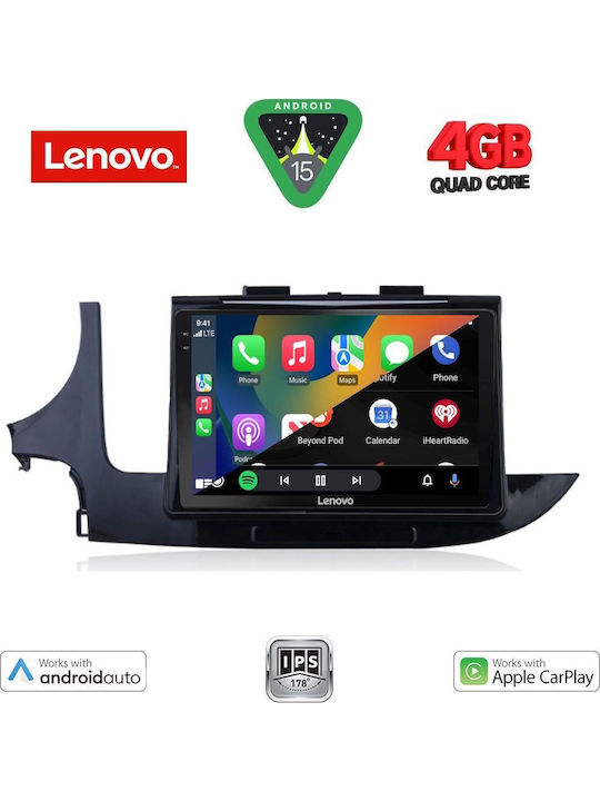 Lenovo Car Audio System for Opel Mokka 2016-2021 (Bluetooth/USB/AUX/WiFi/GPS/Apple-Carplay/Android-Auto) with Touch Screen 9"