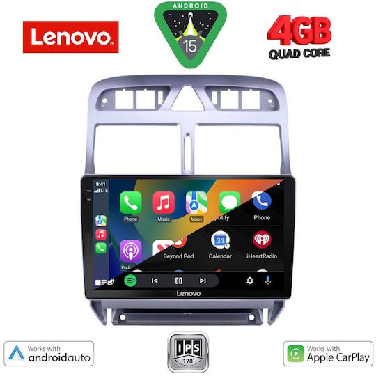 Lenovo Car Audio System for Peugeot 307 2001-2008 (Bluetooth/USB/AUX/WiFi/GPS/Apple-Carplay/Android-Auto) with Touch Screen 9"