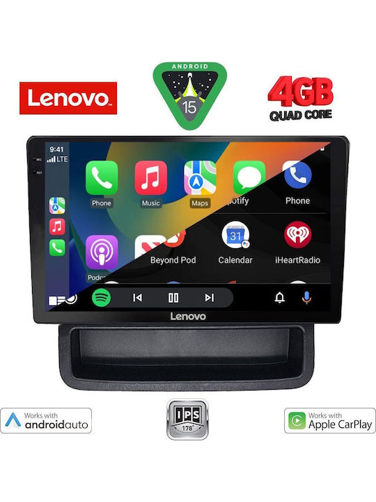 Lenovo Автомобилна Аудио Система (Блутут/USB/AUX/WiFi/GPS/Apple-Carplay/Android-Auto) с Тъчскрийн 10"