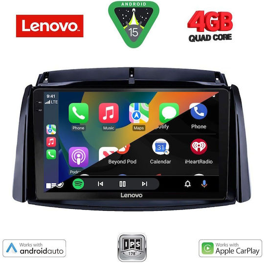 Lenovo Ηχοσύστημα Αυτοκινήτου για Renault Koleos 2006-2016 (Bluetooth/USB/AUX/WiFi/GPS/Apple-Carplay/Android-Auto) με Οθόνη Αφής 9"