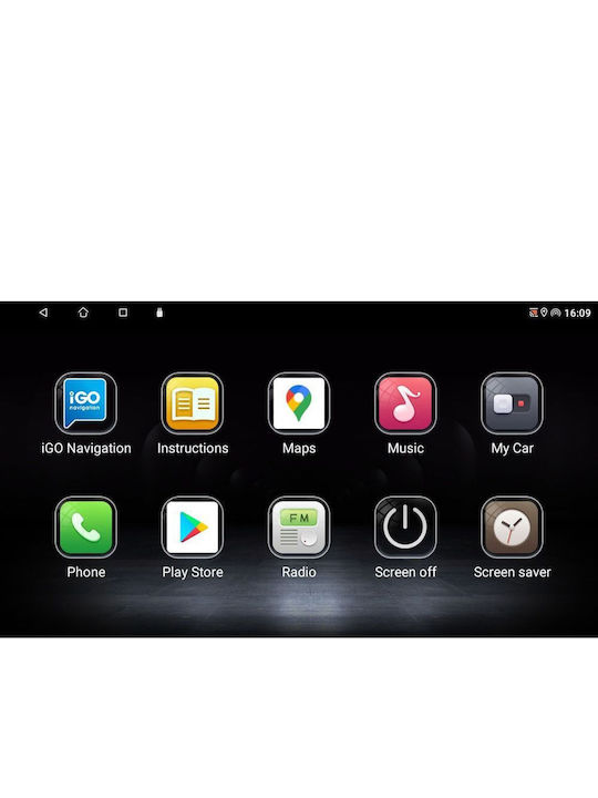 Lenovo Auto-Audiosystem für Smart FürZwei 2016 (Bluetooth/USB/AUX/WiFi/GPS/Apple-Carplay/Android-Auto) mit Touchscreen 9"