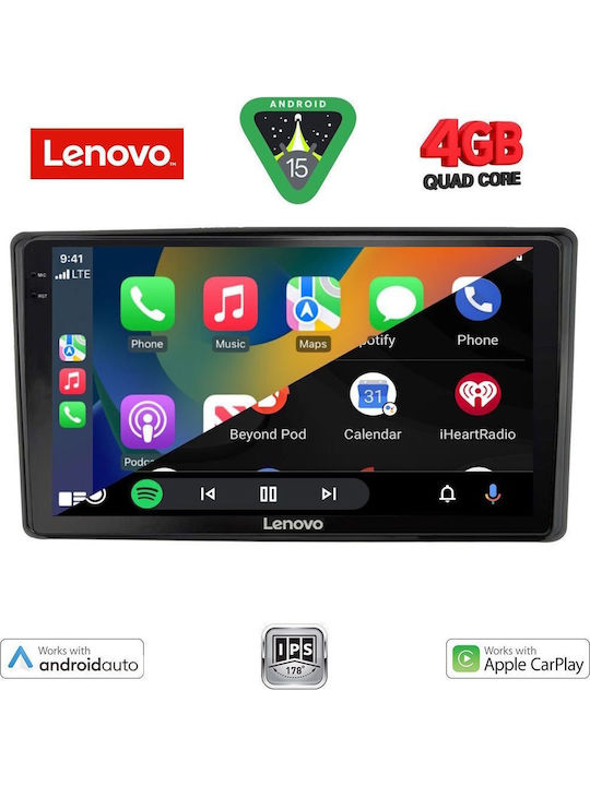 Lenovo Car Audio System for Toyota Raize 2020 (Bluetooth/USB/AUX/WiFi/GPS/Apple-Carplay/Android-Auto) with Touch Screen 10"