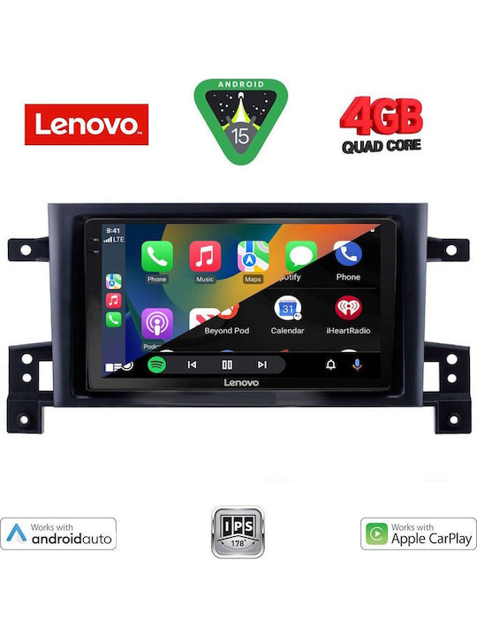 Lenovo Auto-Audiosystem für Suzuki Großer Vitara 2005-2015 (Bluetooth/USB/AUX/WiFi/GPS/Apple-Carplay/Android-Auto) mit Touchscreen 9"