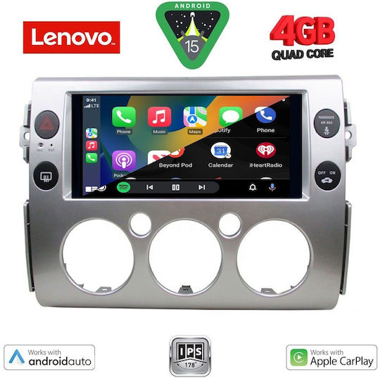 Lenovo Ηχοσύστημα Αυτοκινήτου για Toyota FJ 2007-2013 (Bluetooth/USB/AUX/WiFi/GPS/Apple-Carplay/Android-Auto) με Οθόνη Αφής 9"