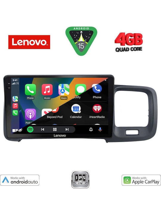 Lenovo Car Audio System for Volvo S60 2010-2018 (Bluetooth/USB/AUX/WiFi/GPS/Apple-Carplay/Android-Auto) with Touch Screen 9"