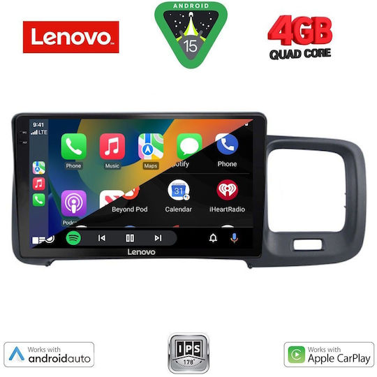 Lenovo Car Audio System for Volvo S60 2010-2018 (Bluetooth/USB/AUX/WiFi/GPS/Apple-Carplay/Android-Auto) with Touch Screen 9"