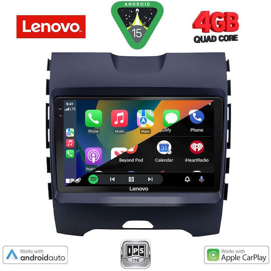Lenovo Car Audio System for Ford Edge 2015 (Bluetooth/USB/AUX/WiFi/GPS/Apple-Carplay/Android-Auto) with Touch Screen 9"