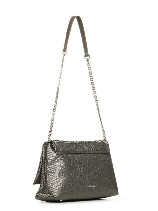 Damentasche Schultertasche Silber