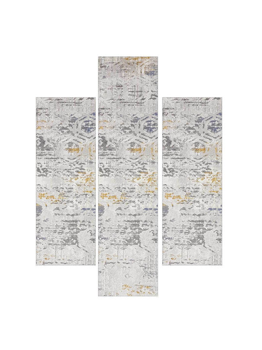 Decostar Gen Des 1782-111 Σετ Μοντέρνα Χαλιά Κρεβατοκάμαρας Γκρι DE172136 3τμχ