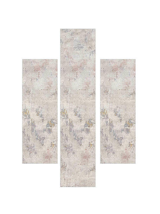 Decostar Oblong Des 1784-110 Σετ Μοντέρνα Χαλιά Κρεβατοκάμαρας Γκρι DE172164 3τμχ