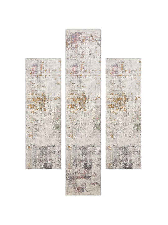 Decostar Oblong Des 1783-110 Σετ Μοντέρνα Χαλιά Κρεβατοκάμαρας Γκρι DE172156 3τμχ