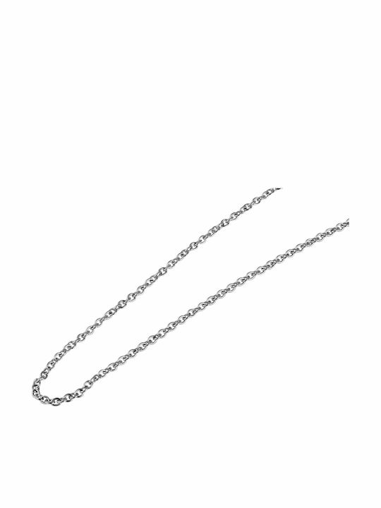 Akzent Kette Nacken aus Stahl Dünn Dicke 2mm und Länge 60cm