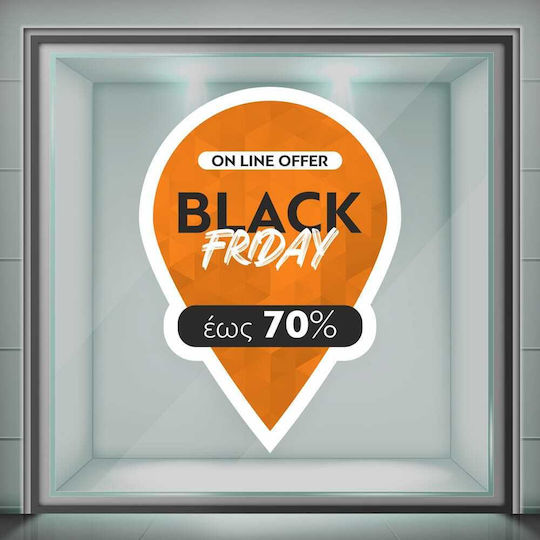 Schaufenster- und Wandsticker Black Friday Point Super Sale 65x90
