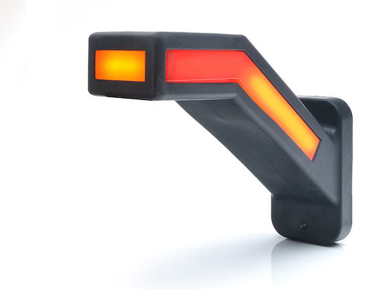 Lumină de poziție LED braț 1259l W168.6dd 12v-24v alb roșu portocaliu semnal de viraj stânga