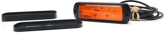Lumină Stroboscopică LED Portocalie 1469 W218 Montare Grilă 2 Faze de Flash 12v-24v 21w