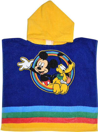 Stamion Poncho de Plajă pentru Copii Mickey 50x100cm Roșu