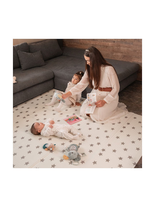 Lorelli Kids Rug Stars Gray 200x180cm Thickness 10mm