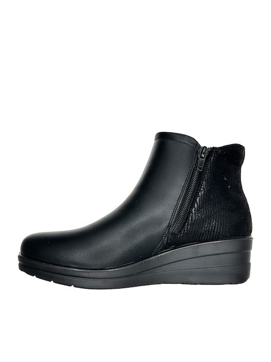 Wildleder Stiefeletten Damen Schwarz