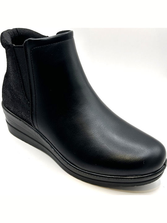 Wildleder Stiefeletten Damen Schwarz